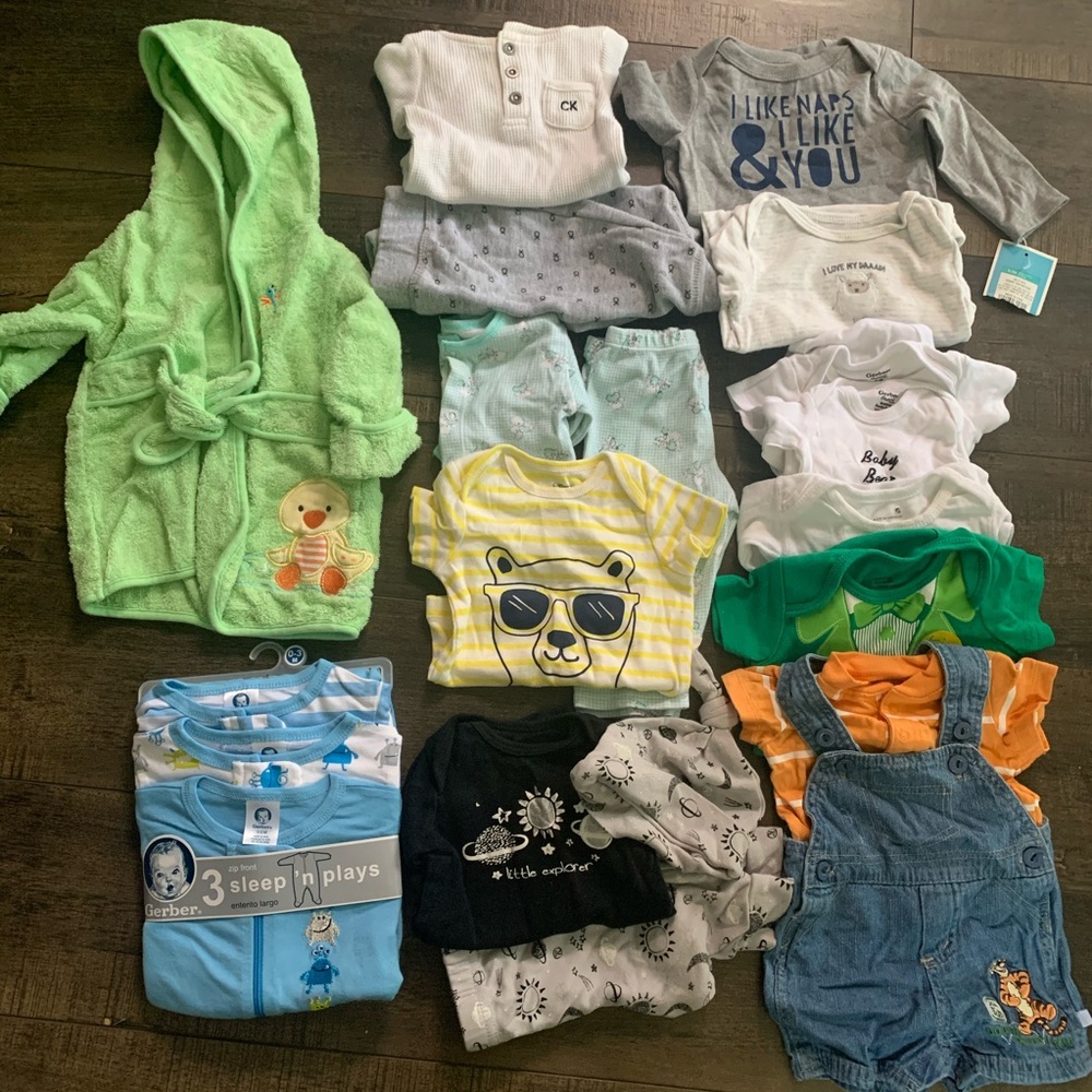 Bundle of baby boy clothes Newborn - 3 months